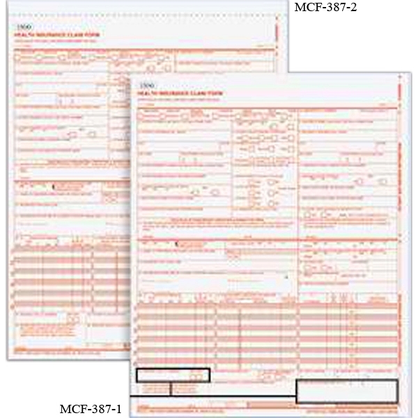 Two part CMS-1500 medical claim form.... from ASI 52493 Ennis Inc