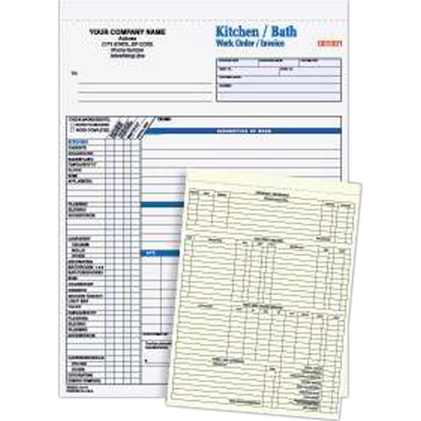 Three part carbonless kitchen / bath work order - estimate form.... from ASI 52493 Ennis Inc