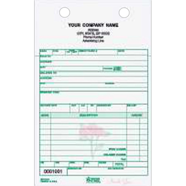 Numbered carbonless florist sales register form, 4" x 6 1/2".... from ASI 52493 Ennis Inc