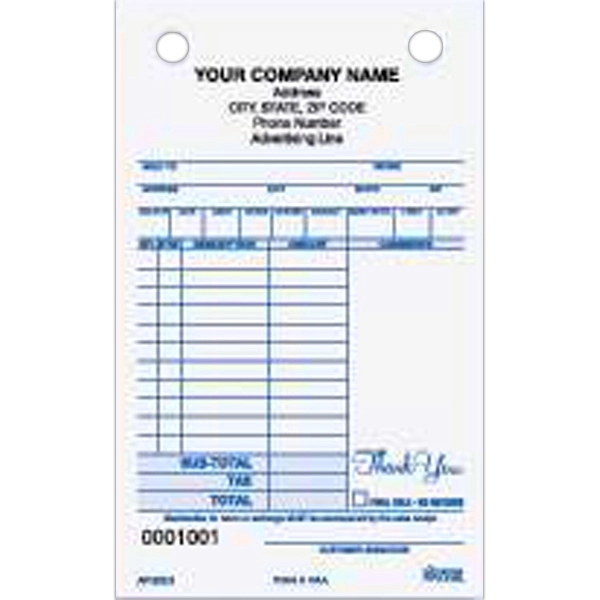 Carbonless multi-part register form for apparel, 4" x 6 1/2".... from ASI 52493 Ennis Inc
