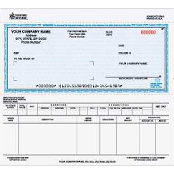 Accounts payable carbonless security check with screened background, 8 1/2" x... from ASI 52493 Ennis Inc