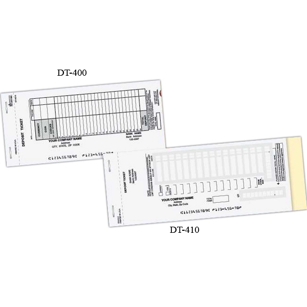 Carbonless booked deposit ticket, 50 sets per book.... from ASI 52493 Ennis Inc