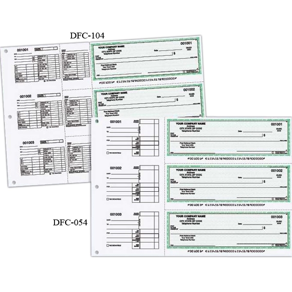 Payroll checks, 3" x 7 1/4", 300 checks/100 sheets.... from ASI 52493 Ennis Inc