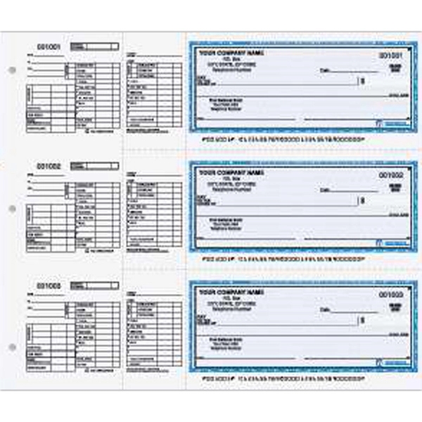 Three ring binder payroll check, 1 part.... from ASI 52493 Ennis Inc