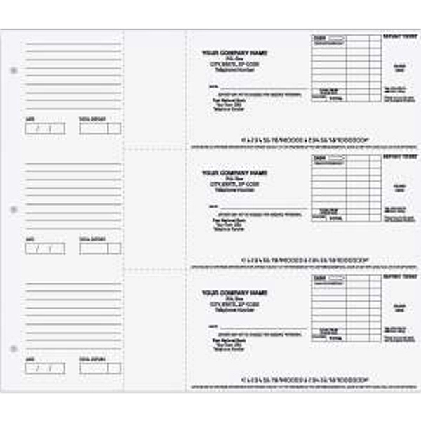 3-Ring payroll deposit tickets. 3 5/8" x 7 9/16".... from ASI 52493 Ennis Inc