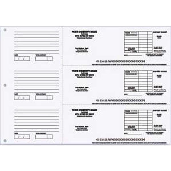 3-Ring general expense deposit tickets. 3" x 8 1/4", 300 deposit... from ASI 52493 Ennis Inc