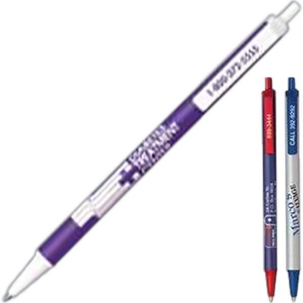 Retractable ballpoint pen with contrasting trim.... from ASI 52493 Ennis Inc