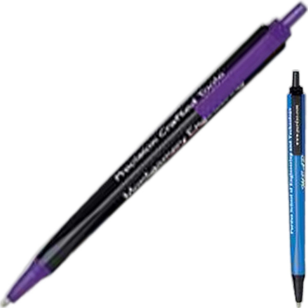 Triangular ballpoint pen with contrasting trim.... from ASI 52493 Ennis Inc