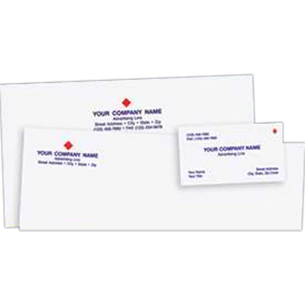 White business card printed on 80 lb, sulphite cover stock.... from ASI 52493 Ennis Inc