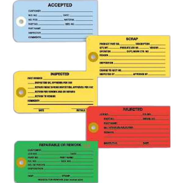 Colored work order tags with wire, 2 5/8" x 4 3/4".... from ASI 52493 Ennis Inc