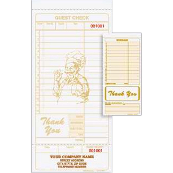Carbonless two part restaurant guest check.... from ASI 52493 Ennis Inc