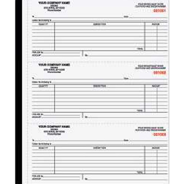 Stitched carbonless multiform book with 4 on a page, overall size... from ASI 52493 Ennis Inc