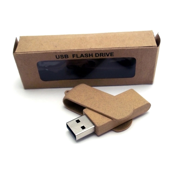 Plastic USB drive that features a swivel design and plastic clip... from ASI 63776 KTI Networks Inc / KTI Promo