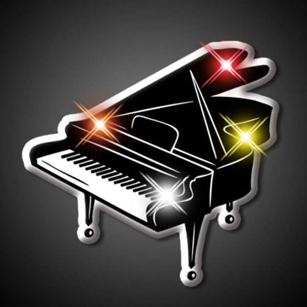 Piano flashing blinking light pins with military clutch. Blank.... from ASI 34194 ALightPromos / Alight Promotional Products