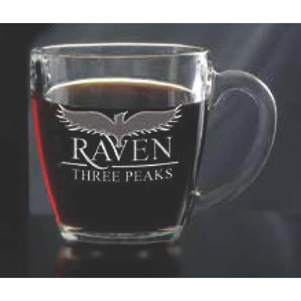 16 oz. glass coffee mug with a deep etch imprint.... from ASI 71920 Moderne Glass Company Inc / Glass America®
