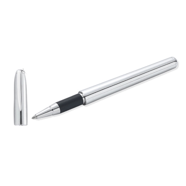 Nickel plated two part roller ball pen, with pouch.... from ASI 73010 Natico Originals Inc / Natico Originals