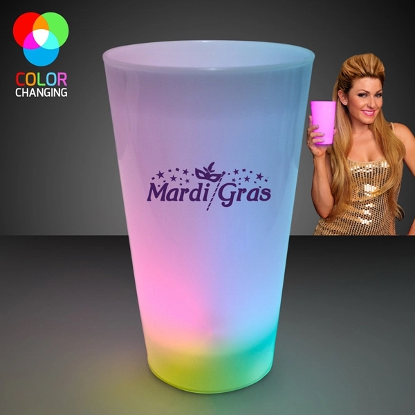 Blank or Imprinted. LED glow cup, 16 oz.... from ASI 34194 ALightPromos / Alight Promotional Products