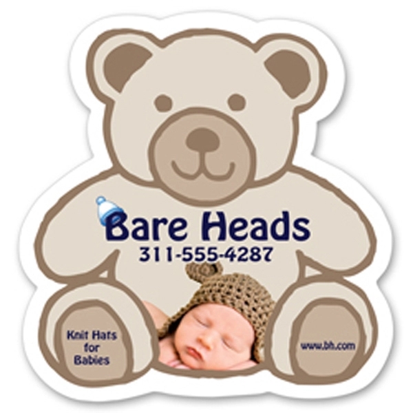 4 1/8" x 4.1/4" teddy bear shaped magnet with 4-color process... from ASI 68507 The Magnet Group / Magnet LLC™