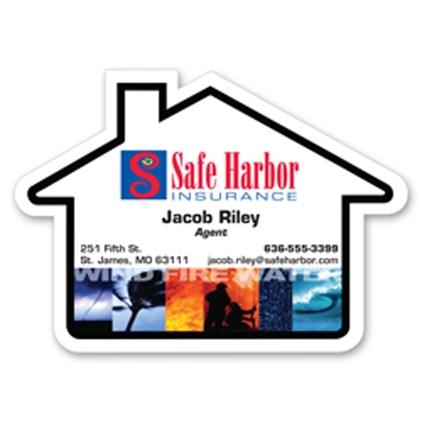 3 11/16" x 5 1/8" house shaped magnet with 4-color process... from ASI 68507 The Magnet Group / Magnet LLC™