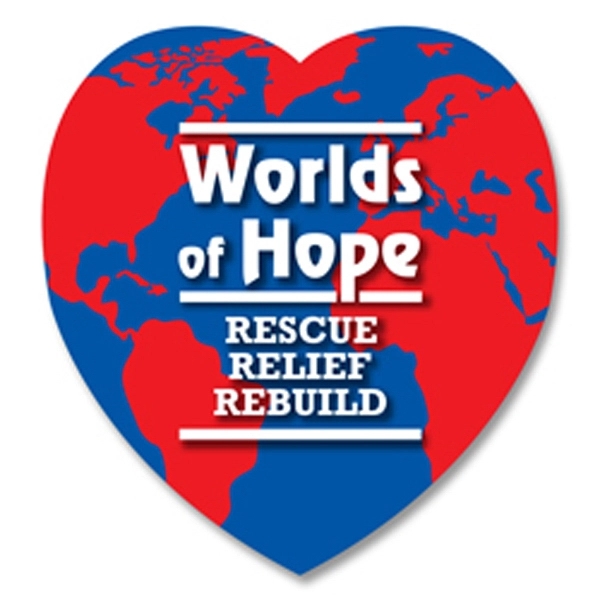 Heart-shaped flexible magnet with custom 4 color process imprint.... from ASI 68507 The Magnet Group / Magnet LLC™