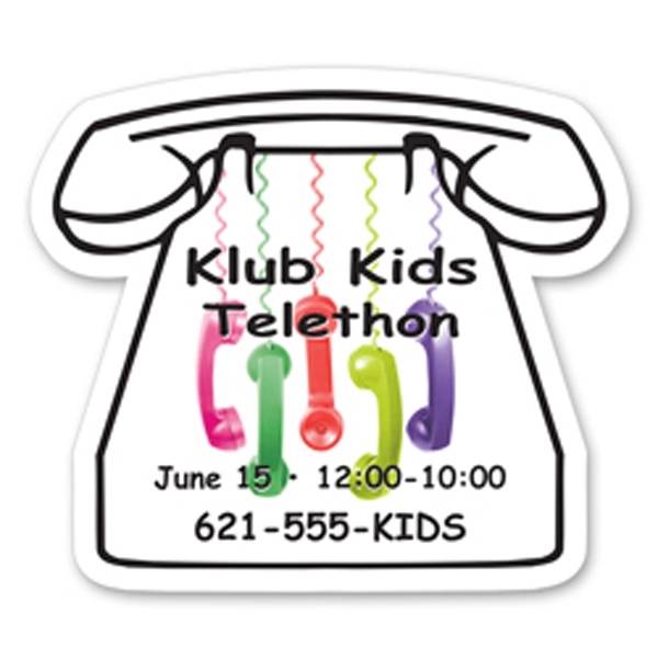 Telephone shaped magnet with 4 color process imprint.... from ASI 68507 The Magnet Group / Magnet LLC™