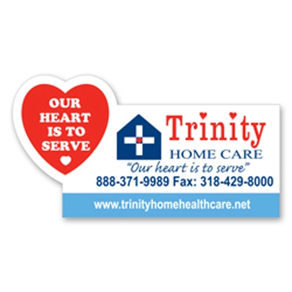 2" x 3 3/4" magnetic business card with heart shape in... from ASI 68507 The Magnet Group / Magnet LLC™