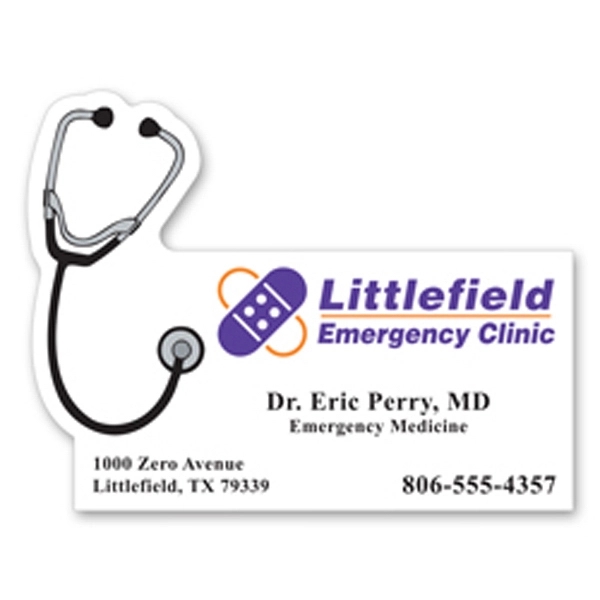 2 1/2" x 3 1/4" magnetic business card with stethoscope in... from ASI 68507 The Magnet Group / Magnet LLC™