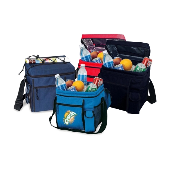 Twenty-four can cooler with front zippered pocket and velcro cell phone... from ASI 40544 Binaco / Binaline