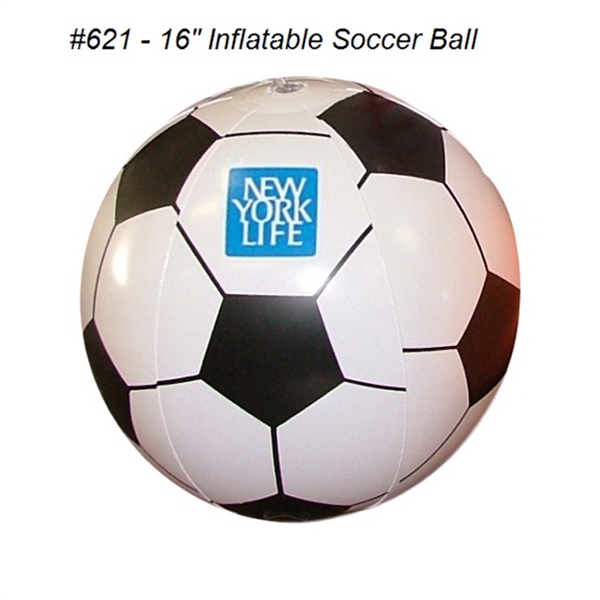 Inflatable Soccer Ball 16", Black & White Panels & Variety... from ASI 45100 Chulani Promotional Products, Inc / Competitive Edge Innovations/Chulani