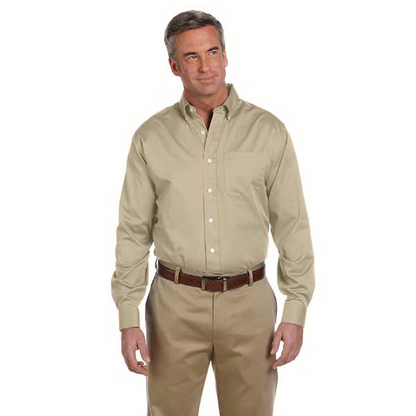 Men's Pima Advantage (TM) twill shirt with back center pleat.... from ASI 34063 alphabroder / alphabroder