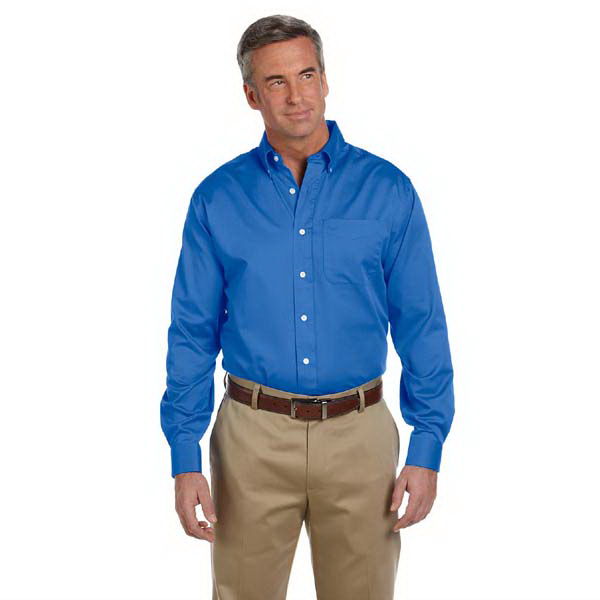 Men's Pima Advantage (TM) twill shirt with back center pleat.... from ASI 34063 alphabroder / alphabroder