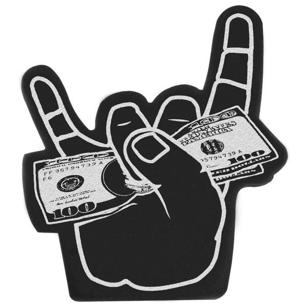 Open cell foam rock on / horn hand shape cheering novelty.... from ASI 54886 Foamworx / FoamWorx