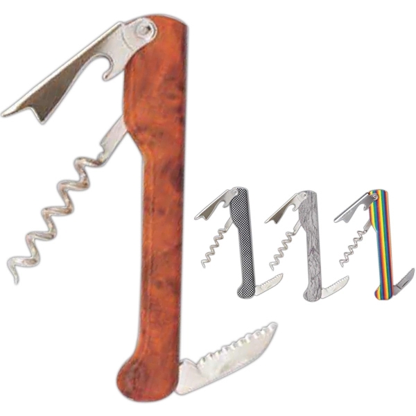 Waiter's corkscrew features a white, marble decal handle.... from ASI 55450 Franmara Inc