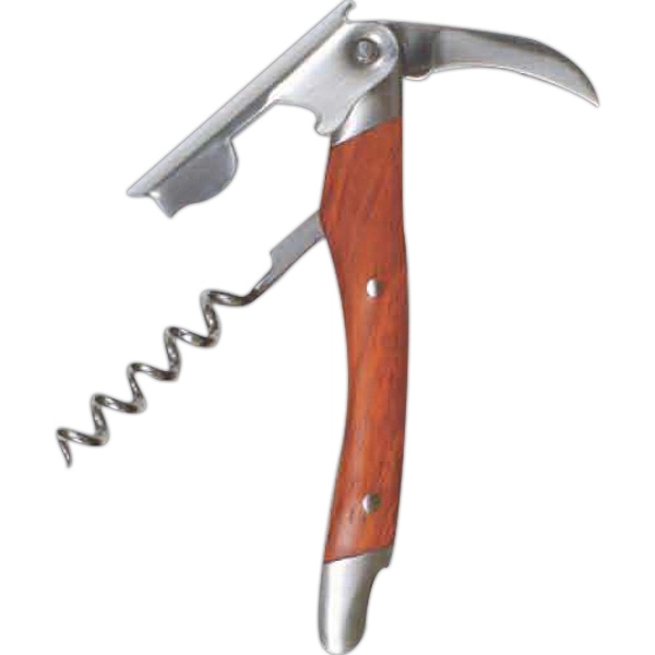 Stainless steel corkscrew that features a rosewood color inset.... from ASI 55450 Franmara Inc
