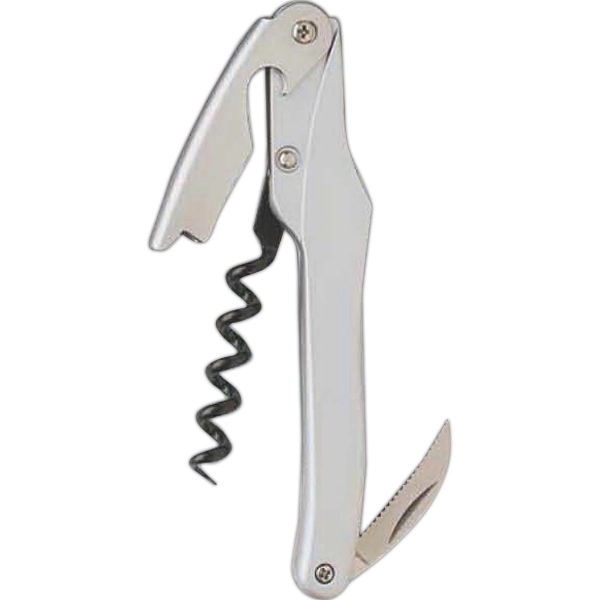 Waiter's corkscrew that features a non-stick worm with a natural handle.... from ASI 55450 Franmara Inc
