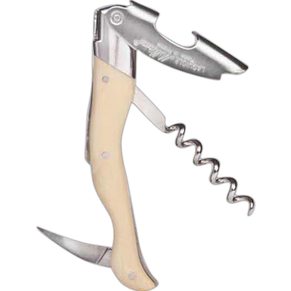 Waiter's corkscrew that features a blonde horn ABS handle.... from ASI 55450 Franmara Inc