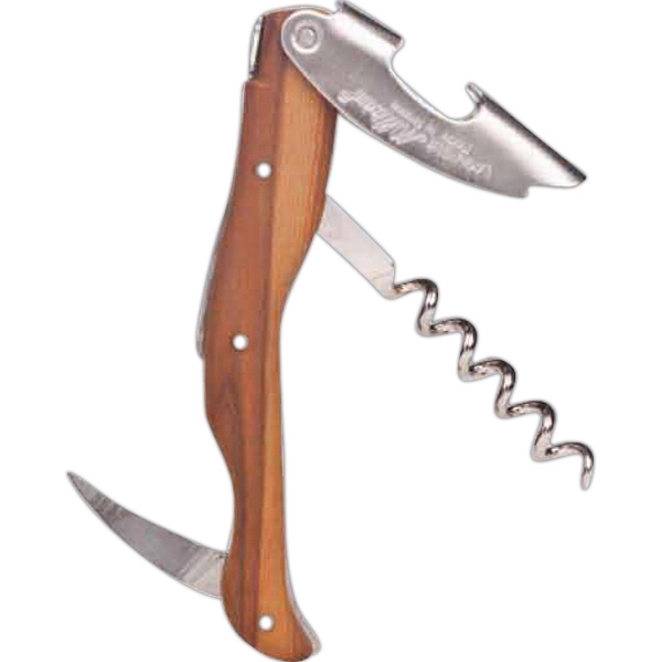 Waiter's corkscrew that features a wood-effect, ABS handle.... from ASI 55450 Franmara Inc
