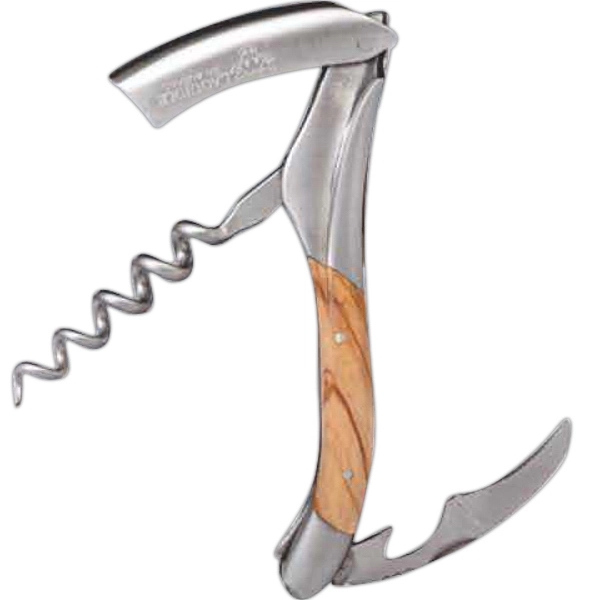 Waiter's corkscrew that features a stainless steel worm and rosewood-inserted handle.... from ASI 55450 Franmara Inc