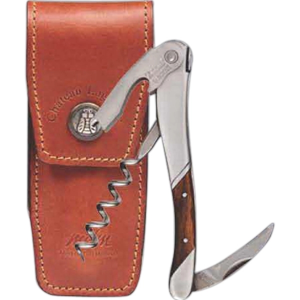 Customizable 4 1/2" waiter's corkscrew with vine wood handle and matte... from ASI 55450 Franmara Inc