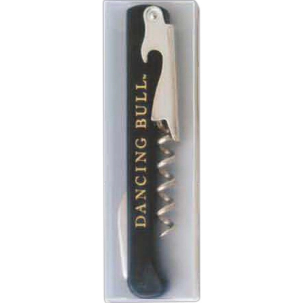 1.6" x .6" x 5.4" plastic waiter's folding corkscrew box. Blank.... from ASI 55450 Franmara Inc