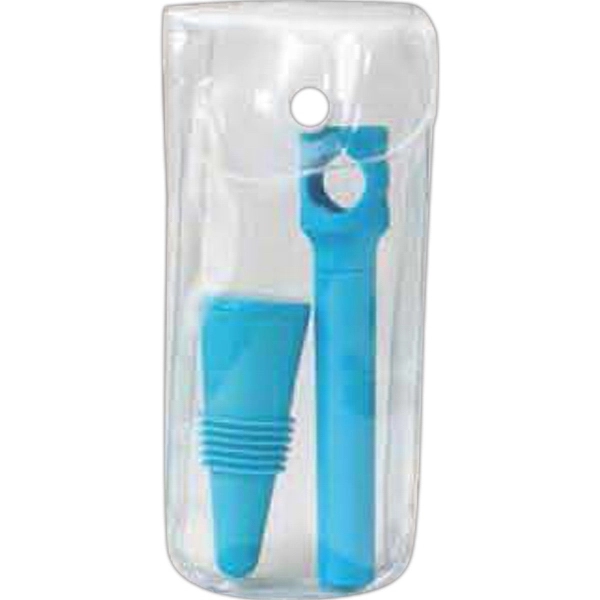 Pocket wine kit consists of a pocket corkscrew and flex-sealed bottle... from ASI 55450 Franmara Inc