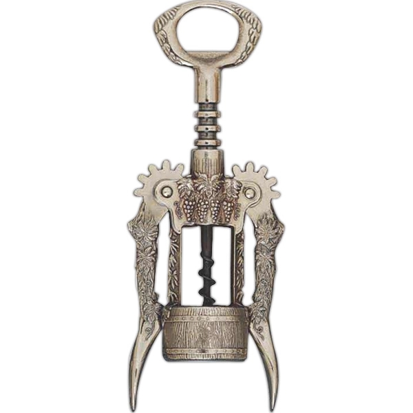 7 1/2" wing corkscrew with old world grape cluster and barrel... from ASI 55450 Franmara Inc