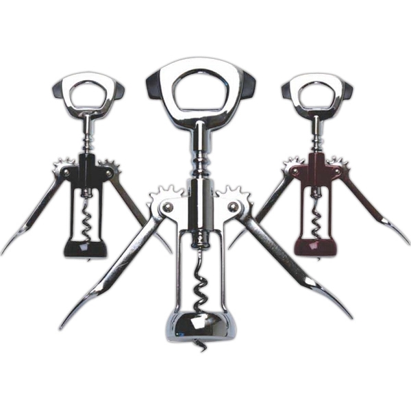 Wing corkscrew that's chrome-plated and features an open spiral worm and... from ASI 55450 Franmara Inc