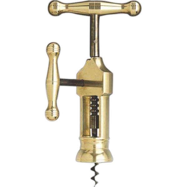 Customizable 7 1/2" hand-finished brass reproduction of 19th Century English corkscrew... from ASI 55450 Franmara Inc