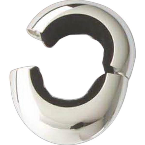 Two piece silver plated magnetic wine collar with black felt liner.... from ASI 55450 Franmara Inc