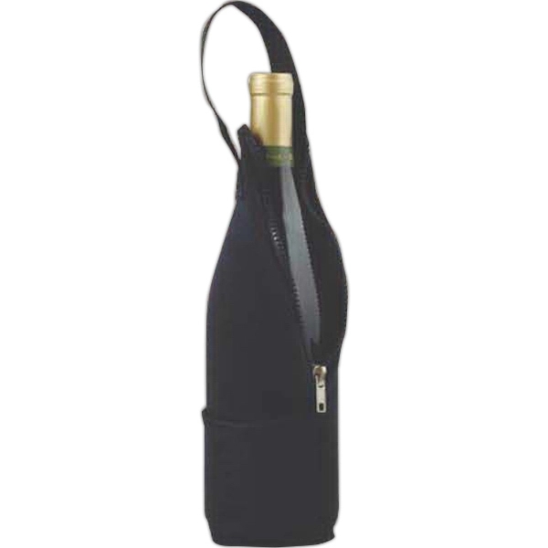 10 1/2" x 4 1/2" diameter neoprene wine bottle bag with... from ASI 55450 Franmara Inc