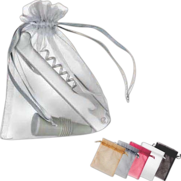 6 1/2" x 4 7/8" gift bag made of sheer organza... from ASI 55450 Franmara Inc