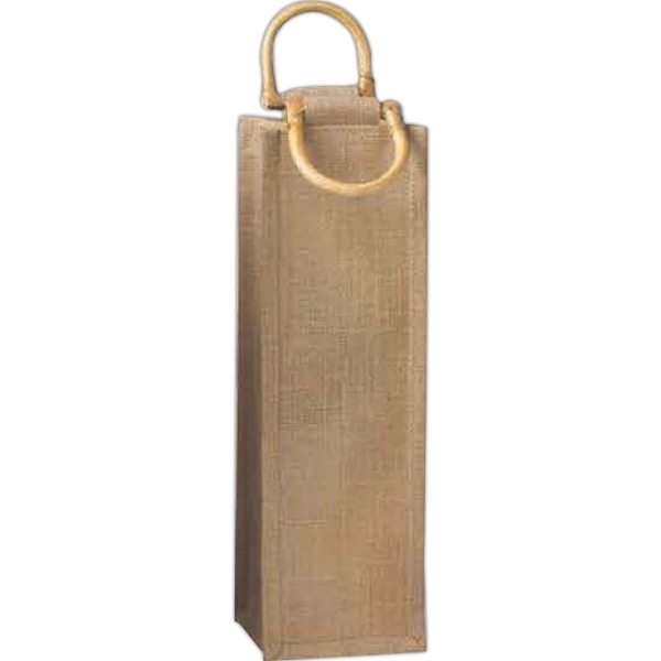4 3/8" x 14 1/2" jute bag that holds one bottle... from ASI 55450 Franmara Inc