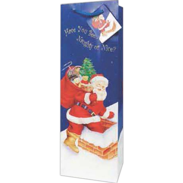 4 7/8" x 14 3/16" holiday gift bag for wine bottles... from ASI 55450 Franmara Inc