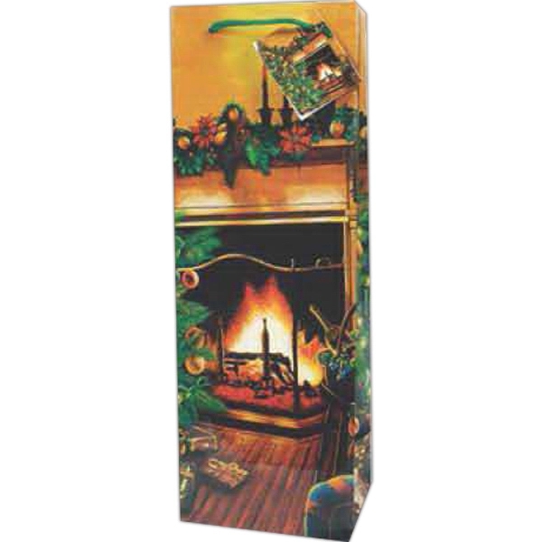 4 7/8" x 14 3/16" holiday gift bag for wine bottles... from ASI 55450 Franmara Inc
